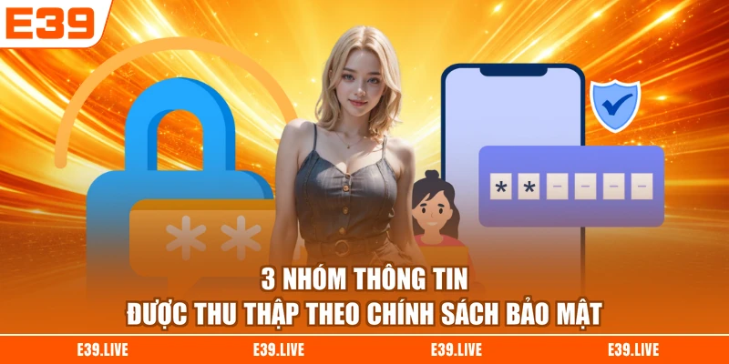 3 nhóm thông tin được thu thập theo chính sách bảo mật